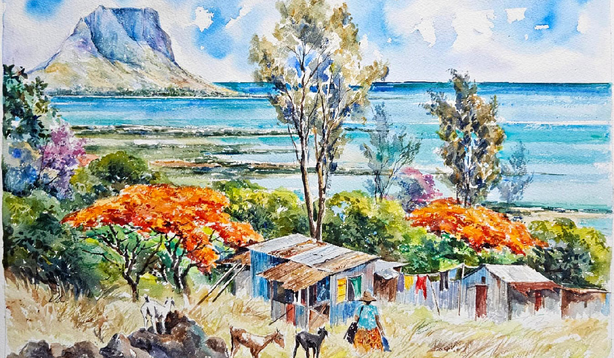 Yeshen Gunnoo expose les rivages de l'île Maurice à Lakaz Chamarel